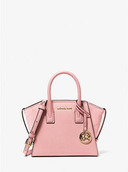 Сумка Avril очень маленького размера из кожи и замши Michael Kors, красный 35f4g4vc0l | powder blush