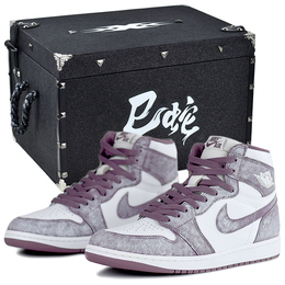 Jordan Эйр 1 Хай Топ Винтажные баскетбольные кроссовки унисекс Классический стиль Пурпур - Классический стиль Пурпур-Подарочная коробка премиум-класса 2 dz5485-105(team679-紫砂淤泥男s-box) | classical style purple-high-end gift box 2