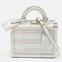 Louis Vuitton: Серебристая сумка 