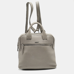 DKNY Grey Leather Convertible Backpack 1124311