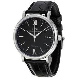 Pre-owned IWC Portofino Black Dial Mens Watch iw356502