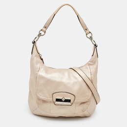 Coach Metallic Beige Leather Kristin Hobo 1127580