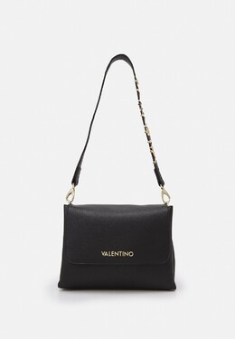 Сумка через плечо Valentino с клапаном и декоративным ремешком, черный 5va51f04z-q11 | nero