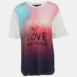 Love Moschino: Розовая футболка 