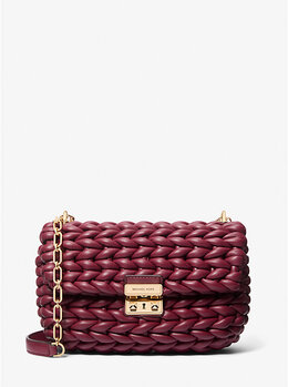 Большая сумка через плечо Tribeca, плетеная вручную Michael Kors, белый 30t5g2rl7o | mulberry