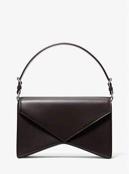 Большая кожаная сумка Manhatta Michael Kors, коричневый 31f5pmgh7l | chocolate