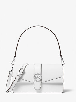 Сумка-Трансформер Greenwich среднего размера из сафьяновой кожи Michael Kors, белый 35s5sgrl2l | optic white