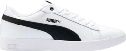 Кроссовки Puma Wmns Smash v2 Leather White Black, белый 365208 01 | white