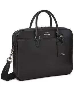 Мужской кожаный портфель Bag Polo Ralph Lauren, черный 13007442 | black