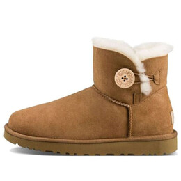 Кроссовки (WMNS) Ugg Mini Bailey Button II Boot Fleece Lined, цвет chestnut 1016422-che | chestnut