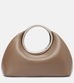 Calino Маленькая кожаная сумка-тоут Jacquemus, серо-коричневый p01079893 | taupe