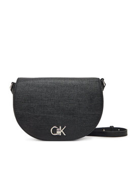 Сумочка Ck Hw Crossbody Saddle Bag_Tex K60K613233 Calvin Klein, черный 8719849111120 | schwarz