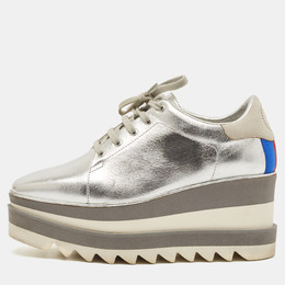 Stella McCartney: Серебристые лоферы  Elyse