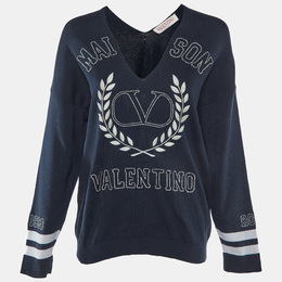 Valentino: Синий свитер 