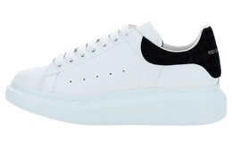 Кроссовки Alexander McQueen Oversized Suede Croco, белый/черный 625162whz4k9061