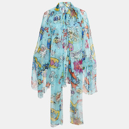 Dolce & Gabbana: Голубая блуза 