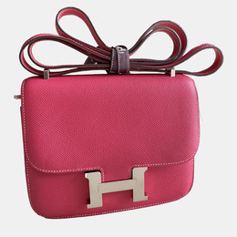 Hermes Rose Confetti Epsom Leather Constance Mini 18 Shoulder Bag 1138078
