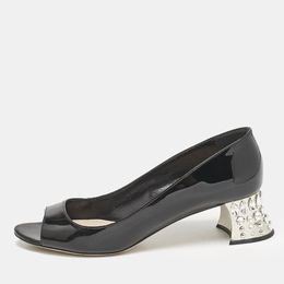 Miu Miu: Чёрные босоножки 