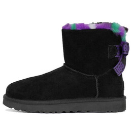 Кроссовки mini bailey bow plaid punk boot 'black purple' Ugg, черный 1130594-blk | black/purple/green