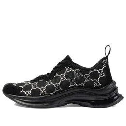 Кроссовки run gg crystal sneaker 'black' Gucci, черный 758088-facg4-1099 | black/white