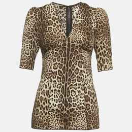 Dolce & Gabbana: Коричневая блуза 