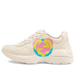 Кроссовки rhyton 'heart ivory' Gucci, белый 692931-drw00-9522 | creamy white