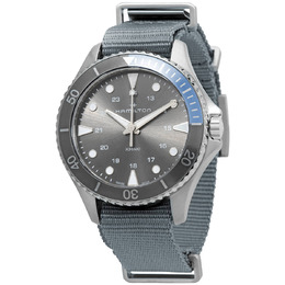 Hamilton H82211981 Khaki Navy Scuba Mens Grey Dial Quartz Analog Watch