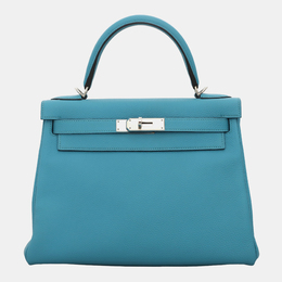 Hermes: Голубая сумка  Kelly 28