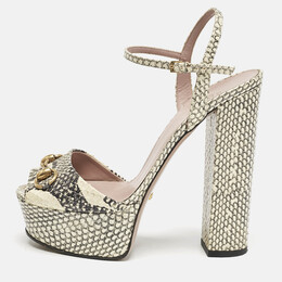 Gucci: Двухцветные сандалии  GG Marmont