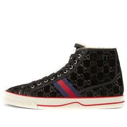 Кроссовки tennis 1977 'black suede' Gucci, черный 649327-uj510-1076 | black/blue/red