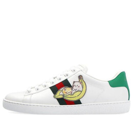 Кроссовки bananya x ace Gucci, белый 661663-0fi60-9112 | white/green