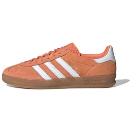 Кроссовки Adidas GAZELLE INDOOR Skateboarding Shoes Women's Low-top Orange/White, коричневый ji2586 | light khaki brown/white