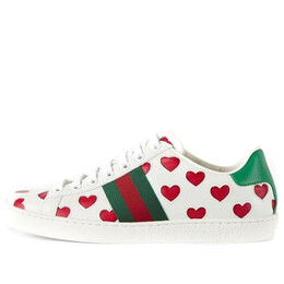 Кроссовки ace 'hearts' Gucci, белый 676959-1xg60-9062 | white/green/red