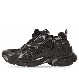 Кроссовки runner sneakers 'black mesh and nylon with clear multicolor deco' Balenciaga, черный 677402w3rb11000 | black/multicolors