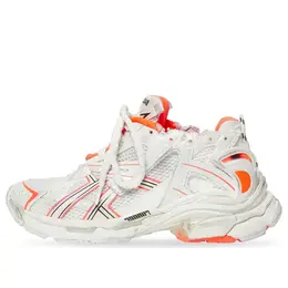 Кроссовки runner sneakers 'white fluo orange mesh and nylon' Balenciaga, белый 677403w3rbm9770 | white/orange/black