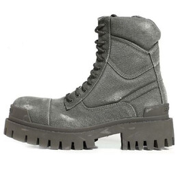 Кроссовки combat strike 20mm boots 'washed grey cotton' Balenciaga, серый 694060w2h113300 | grey