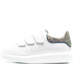 Кроссовки oversized triple strap sneaker 'white glittered' Alexander McQueen, белый 697106wicg59994 | white glittered