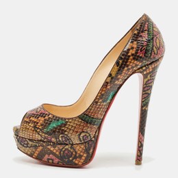 Christian Louboutin: Многоцветные босоножки 