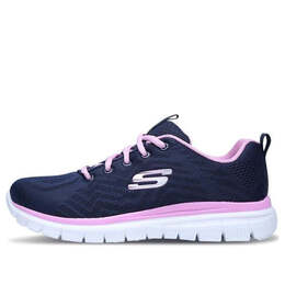 Кроссовки graceful get connected running shoes blue/pink/white Skechers, белый 12615-nvpk | bluepinkwhite