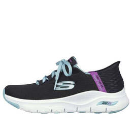 Кроссовки arch fit - fresh flare 'black purple' Skechers, черный 149568-bkmt | black / purple