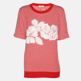 Fendi: Красный свитер 