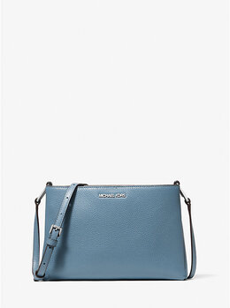 Средняя сумка через плечо Trisha из зернистой кожи Michael Kors, синий 35h1s9tc8l | cornflower