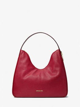 Средняя сумка Nayla на плечо из зернистой кожи Michael Kors, красный 35f5g5zl6l | cherry