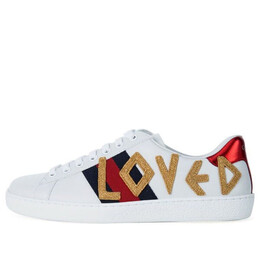 Кроссовки ace low 'loved' Gucci, белый 505328-dopeo-9095 | white/black/red/green