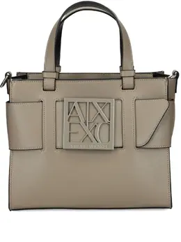 Armani Exchange medium logo-plaque tote bag 31904194