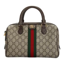 Gucci Офидия холщовая с кожаной отделкой одноплечевая кроссбоди сумка малая женская коричневая 772061-96iwg-8745