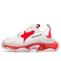 Кроссовки triple s 'clear sole - red' Balenciaga, белый 544351w09oh6506 | white/red
