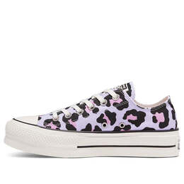 Кроссовки chuck taylor all star lift low 'leopard' Converse, синий 568003c | blue/pink/black