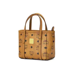 MCM Мини кожаная сумка шопер Toni Visetos женская коричневая mwpfsmt03co001