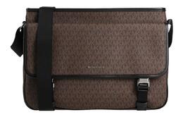 Michael Kors Кожаная наплечная сумка через плечо большая мужская тёмно-коричневая 37f1lcom5b-201
